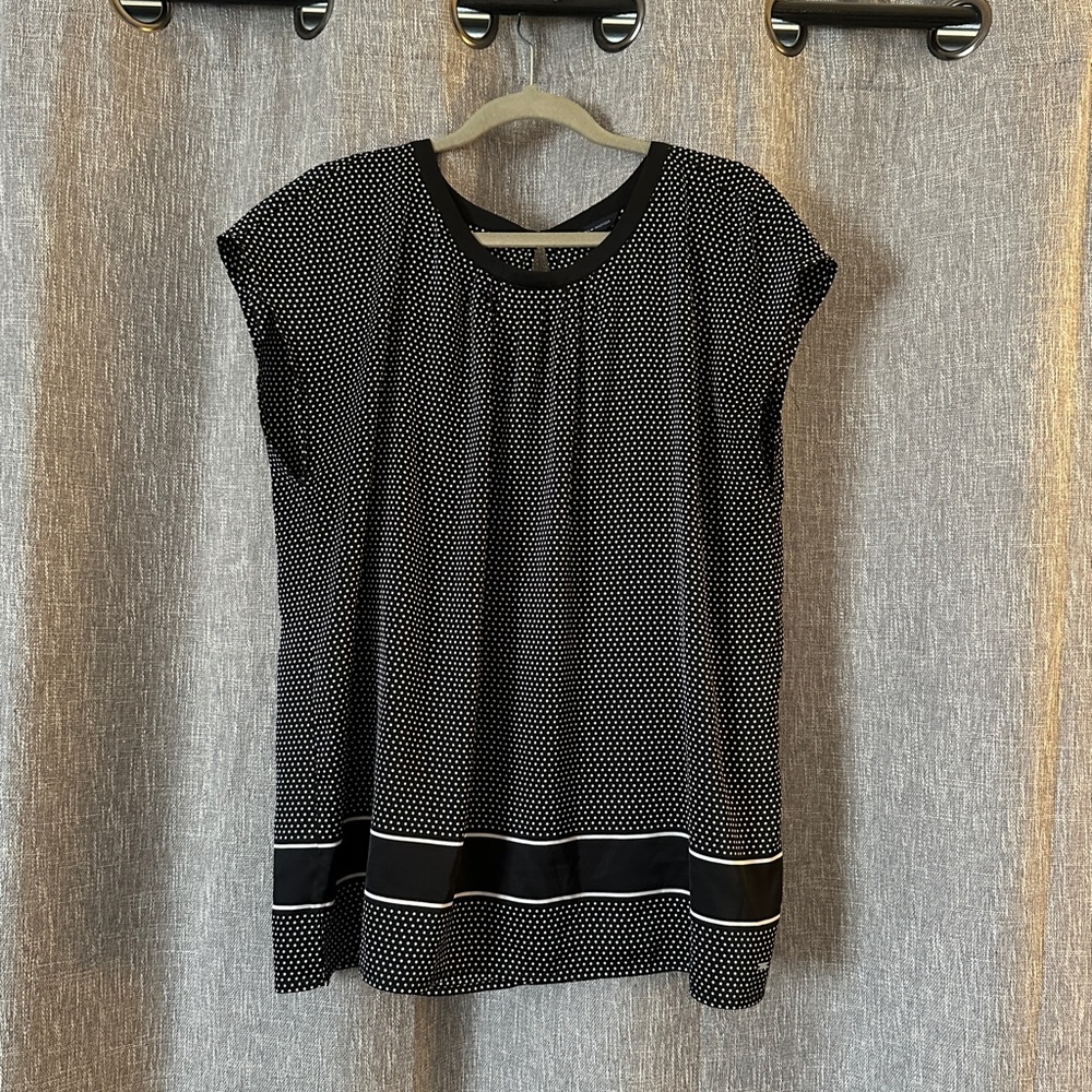 Black and White Polka Dot Women's Top